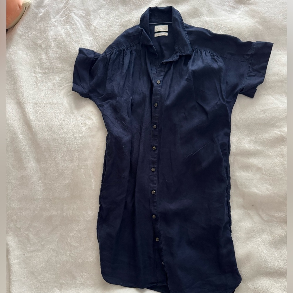 Linen button dress